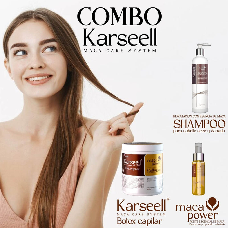 COMBO KARSELL 3 EN 1  (SHAMPOO+ CREMA CAPILAR + ACEITE DE ARGAN)