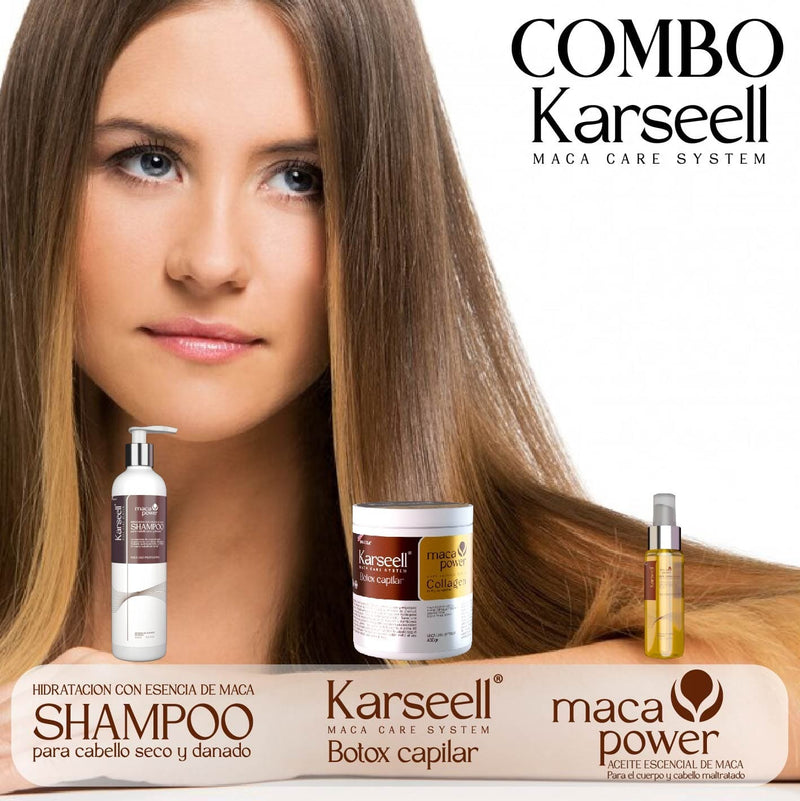 COMBO KARSELL 3 EN 1  (SHAMPOO+ CREMA CAPILAR + ACEITE DE ARGAN)